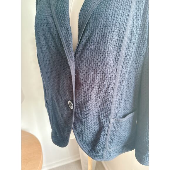 Gap Navy Eyelet Blazer Jacket Women’s XL Lightweight Business Casual Coat - Picture 4 of 10